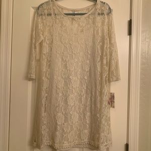Beautiful Cream Wallflower Lace Dress New with Tags